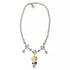 Dolce & Gabbana Silver Brass Clear Crystal Roses Pendants Necklace